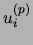 $u_i^{(p)}$