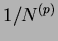 $ N^{(p)}=100$