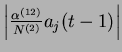 $ \vert\alpha^{(12)}\sigma_x^{(2)}\vert$