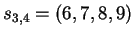 $ s_{4,5}=(10,11,12,13,14)$