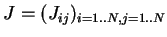 $ J=(J_{ij})_{i=1..N,j=1..N}$