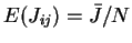$ E(J_{ij})=\bar{J}/N$