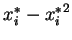$ x_i^*-{x_i^*}^2$