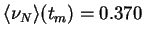 $ \langle\nu_N\rangle(t_m)=0.370$