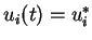 $ u_i(t)=u_i^*$