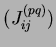 $ (J^{(pq)}_{ij})$