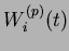 $ W_{i}^{(p)}(t)$