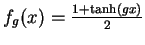 $ f_g(x)=\frac{1+\tanh(gx)}{2}$