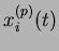 $ x_i^{(p)}(t)$