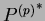 $ {P^{(p)}}^*$