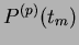 $ \mu^{(p)}(t_m)$