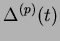 $\displaystyle {d^{(p)}(t)}^{2}=2(\nu ^{(p)}(t)-\Delta ^{(p)}(t))$