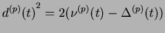 $\displaystyle \Delta ^{(p)}(t+1)={\sigma_J^{(p1)}}^{2}C^{(1)}(t)+{\sigma_J^{(p2)}}^{2}C^{(2)}(t)+{\sigma _{\theta}^{(p)}}^{2}$