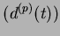 $ d^{(p)}(t)$
