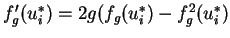 $ \tilde{\rho}=\frac{1}{N}\sum_{i=1}^N f_g'(u_i^*)$