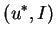 $ mbox{cor}(u^*,I)$