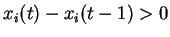 $ x_i(t+1)-x_i(t)<0$