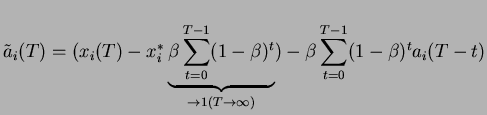 $\displaystyle \tilde{a}_i(T) \simeq a_i(T) - e_i^*(T)
$